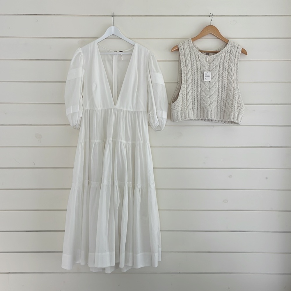 Free People Deep V Maxi with Vest size M - Picture 3 of 4